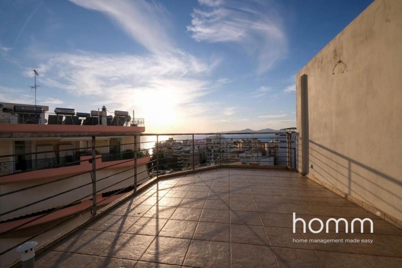 Piraeus Homm Apartment In Kazanova Str Sea View Bagian luar foto